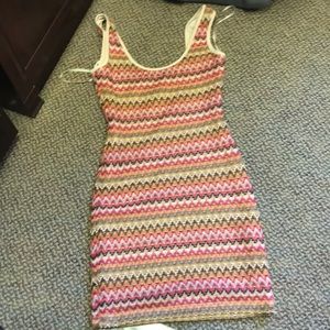 Multicolor stretch knit dress